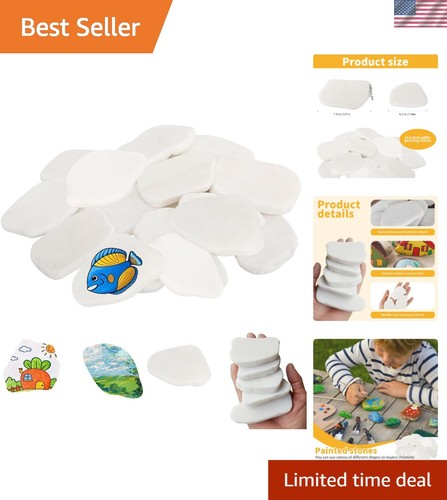 Pcs white flat pebbles for - pebbles,