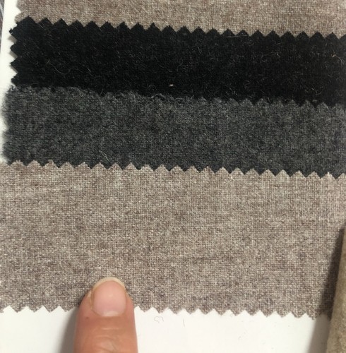 Taupe wool blend fabric - 2m,