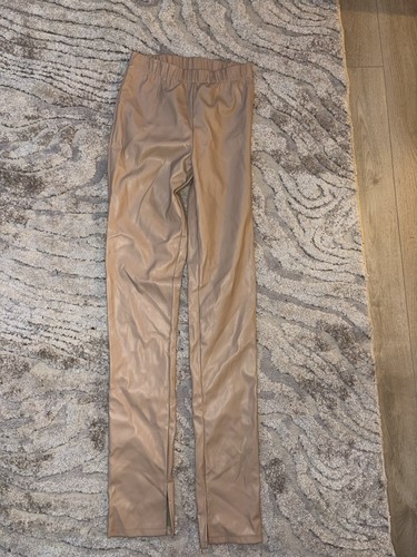 Zara woman leggings - pu, brown