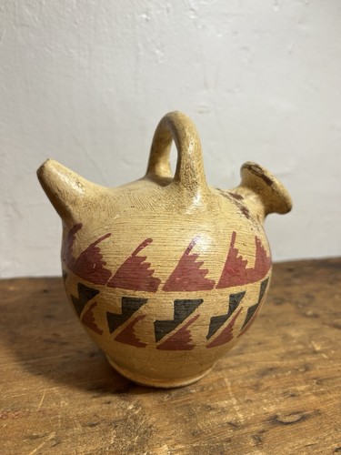 Hand painted pottery spouted - hand,