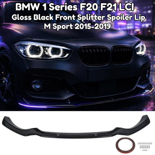 Gloss black front splitter - front,
