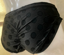 Agent Provocateur crystal brooch bikini briefs XL black polkadot NEW swim pants