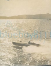 1924 Empire Cruise Photo Topsoil bay Newfoundland Coastal Motor boat 2.8x2.2"