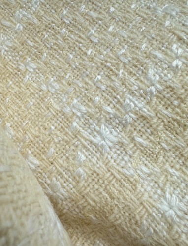 Luxury pale yellow boucle