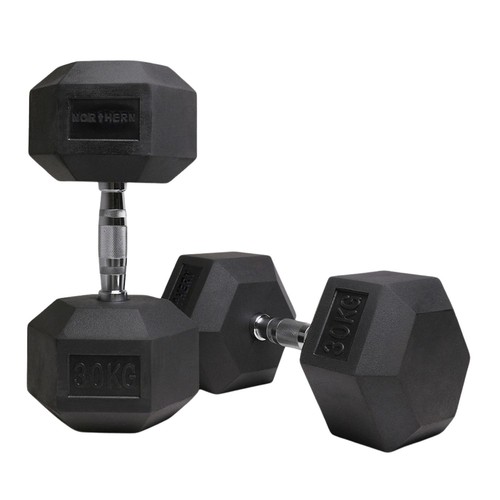 Hex dumbbells 30kg pair - hex,
