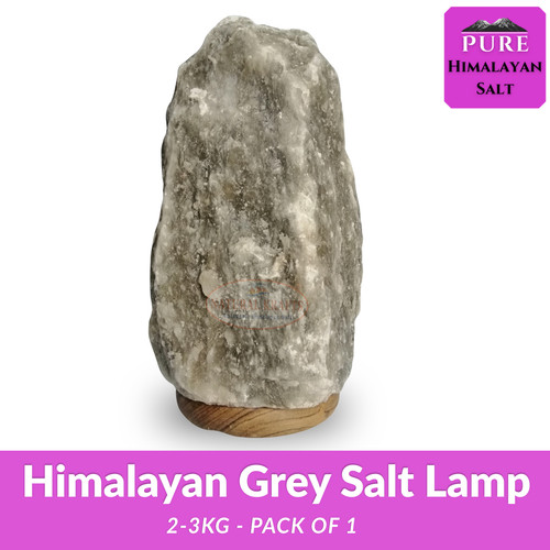 Himalayan salt grey lamp - himalayan,