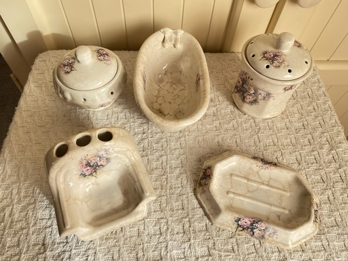 Vtg athena roses crackled - vtg,
