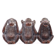 Antique Bronze Wise Monkeys