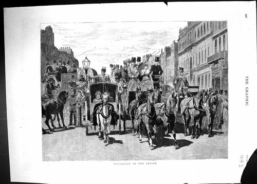 Antique print street - antique, scene