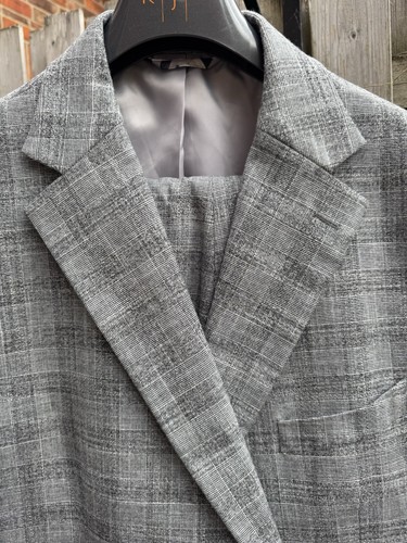 Men grey check suit moss - men's,