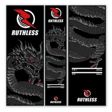 Ruthless | Darts Mat | Heavy Duty Non Slip Carpet 290cm X 60cm | Various Designs