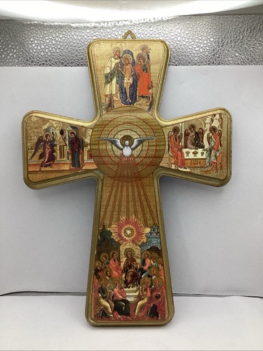 Holy spirit wooden cross wall - holy,