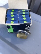 Papaiz 10 Solid Brass Padlocks with Hardened Steel Shackle CR 50mm 10 Padlocks