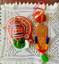 Indian Traditional Handicraft - Kathakali Face Mask and Elephant decoration