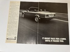 Original E30 BMW Alpina C2 2.7 325i Convertible Magazine Advert Poster Man Retro