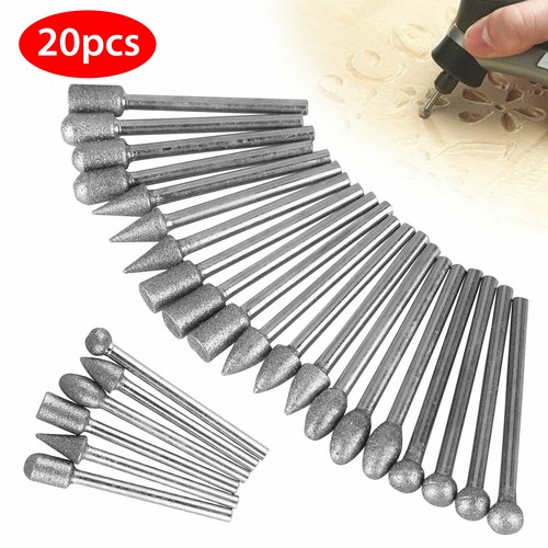 20pcs diamond burr set drill - diamond,