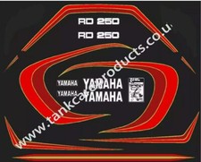 YAMAHA RD250LC  DECAL KIT,  RED STRIPE Mars Bar, FULL SET