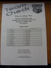 01/10/1994 Teamsheet