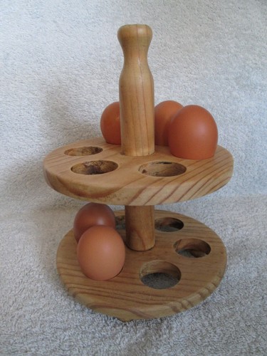 Vintage wooden egg holder - vintage,
