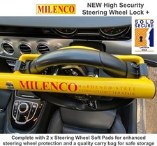 Milenco NEW High Security Steering Wheel Lock + Includes Pads & Storage Bag