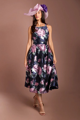 Coast navy midi dress womens - coast,
