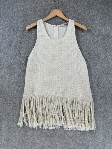 Zara top womens cream - m,