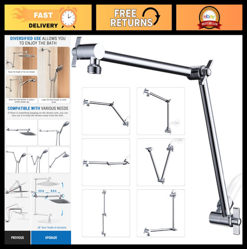 Shower head extension arm - head,