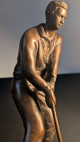 Bronze golfer statue - bronze,