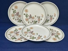 M&S AUTUMN LEAVES 10 1/2" DINNER PLATES X 6 - EXCELLENT