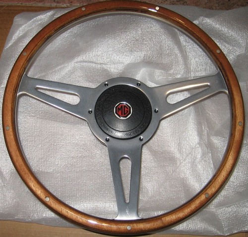 New wood steering wheel - 14",