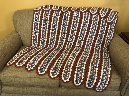 Handmade vintage afghan - vintage,