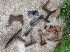 joblot of mixed very old cobblers lasts in need of attention