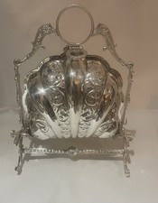 Victorian Silver Plate Double Bun Warmer biscuits box