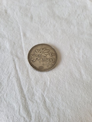 1991 2500 turkish lira - 2500,