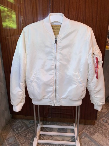 White alpha industries bomber - alpha,