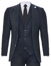 Mens Grey 3 Piece Tweed Suit