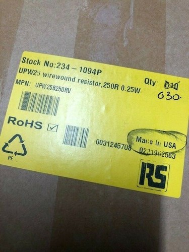 250ω 250r 0 25w - 0.1%,
