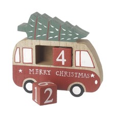 Heaven Sends Wooden Caravan Christmas Countdown Blocks - Perpetual Calendar