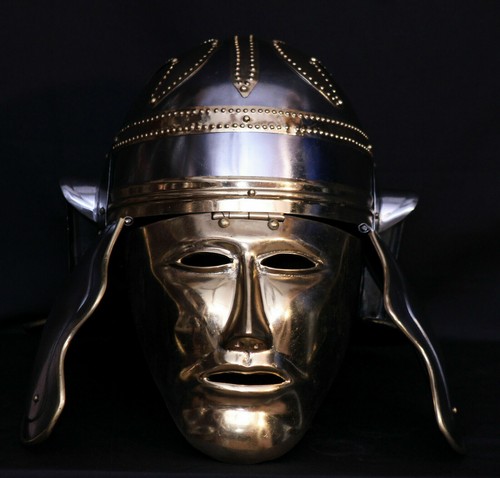 Ancient medieval roman helmet - roman,