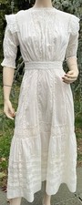 ANTIQUE EDWARDIAN WHITE COTTON