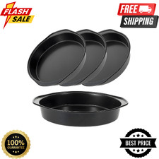 2 Pack 8 Inch Round Cake Tins – Non-Stick Steel Baking Pans Moulds for Sponge, B