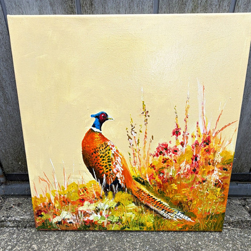 Pheasant bird painting - bird, on