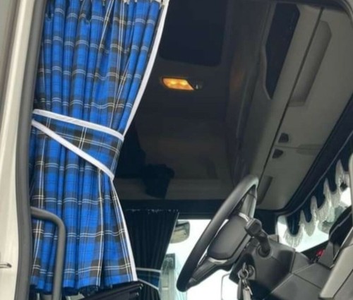 Truck curtains tartan man - truck,