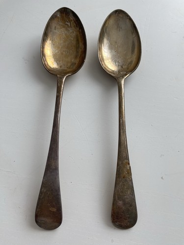 Silver serving spoons - silver,