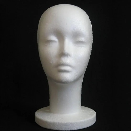 Polystyrene foam head dummy - polystyrene,