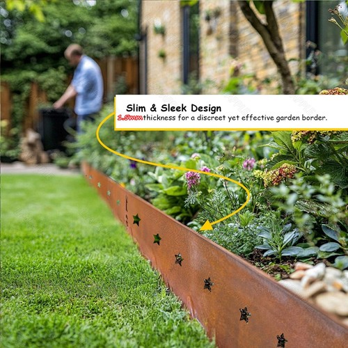 Metal garden edging - edging, corten