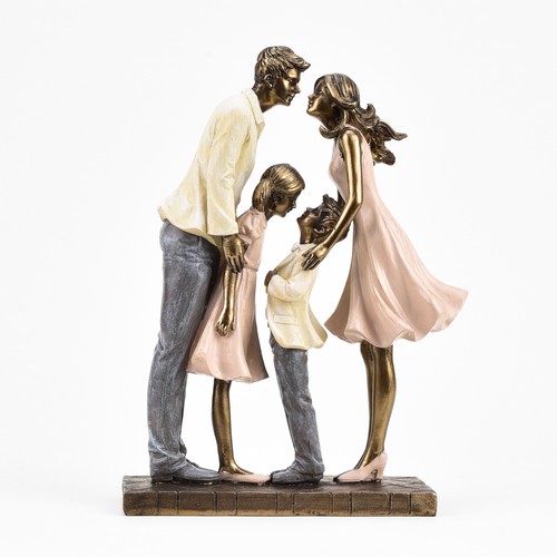 Family figurine resin satin - figurine,