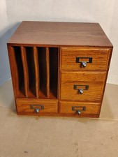 Vintage Oak Swivel Library