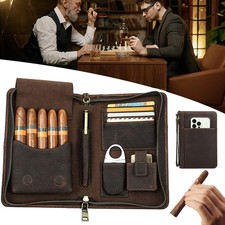 Leather Cigar Case Organizer