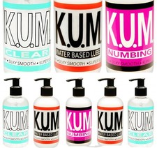 K.U.M Clear/White/Numbing Water Based Spunk Lube Male Anal Cum Lubricant 250ml